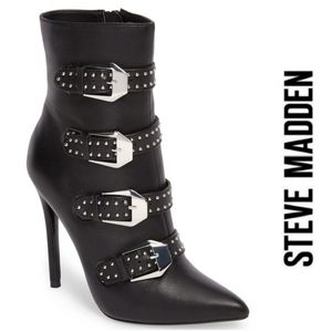 Sassy & Sexy Steve Madden Black Leather Booties